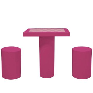 Table de jeu en béton pour Echecs ou Dames