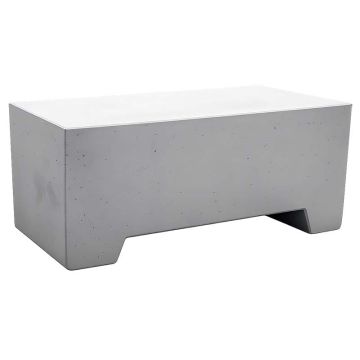 Bloc béton mobile Ex de réalisation en Jaune RAL 1023