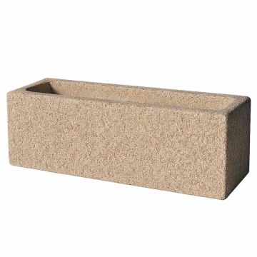 Jardinière béton graviers lavés rectangulaire