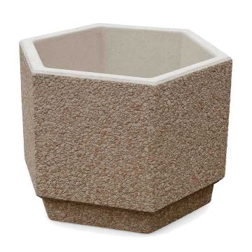 Jardinière hexagonale en béton