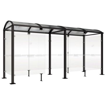 Abri fumeurs extérieur Premium - L. 2500 mm