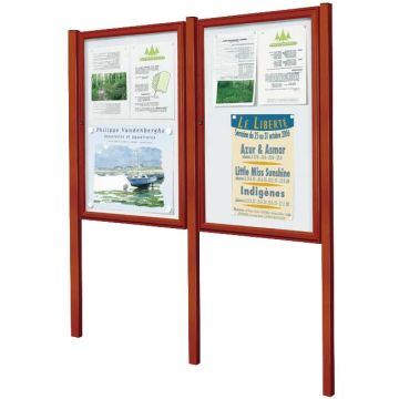 Vitrines murales extérieures cadre couleur