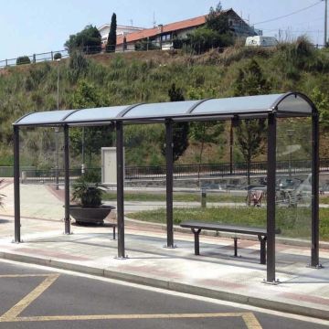 Abri voyageurs 2,5 m - 2 bardages latéraux