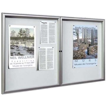 Vitrine affichage murale à 2 portes battantes