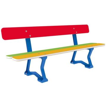 Banc école maternelle multicolore