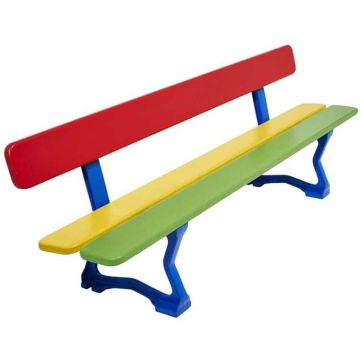 Banc école maternelle multicolore