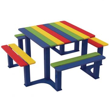 Table pique-nique primaire multicolore - H. 390 mm