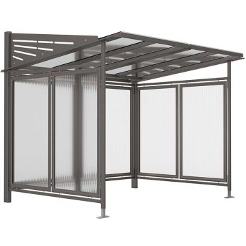 Abri vélos Conviviale avec bardages - L. 5460 mm