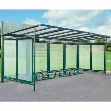 Abri vélos Conviviale avec bardages - L. 5460 mm