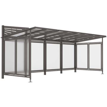 Abri vélos Conviviale avec bardages - L. 5460 mm