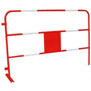 Barrières de chantier BTP rouge & blanc