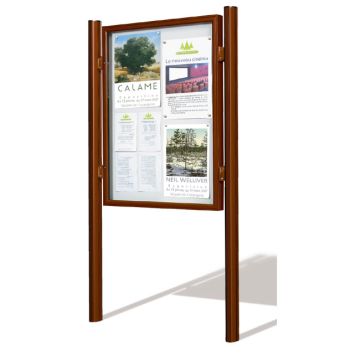 Vitrine extérieure alu couleur - Porte levante
