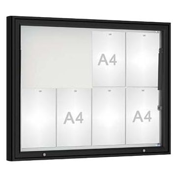 Vitrine extérieure alu couleur - Porte levante