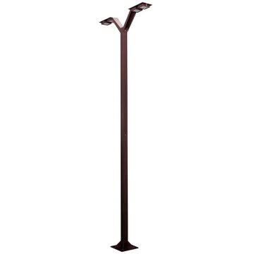 Lampadaire solaire et rechargeable - Gris