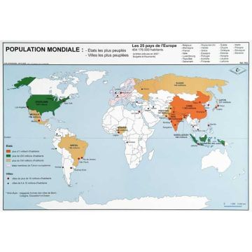 Carte de la population mondiale