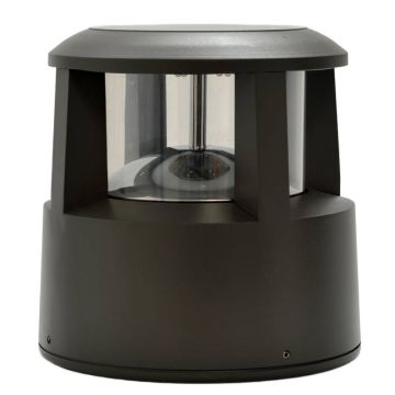 Borne de balisage solaire LED grise H. 25 cm pour allée extérieure