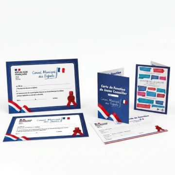 Diplôme et carte de fonction conseil municipal des jeunes et des enfants