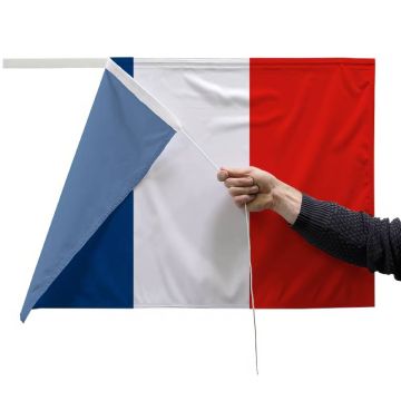 Tissu d'inauguration tricolore pour dévoilement de plaque commémorative