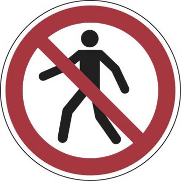 Signalétique Interdit aux piétons