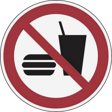 Signalétique Interdit De Manger et De Boire