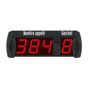 Afficheur N° appelé (3 chiffres) + Guichet 1 chiffre