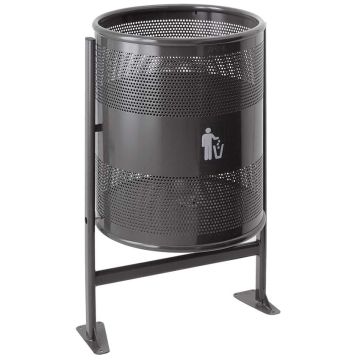 Poubelle acier basculante 80 litres