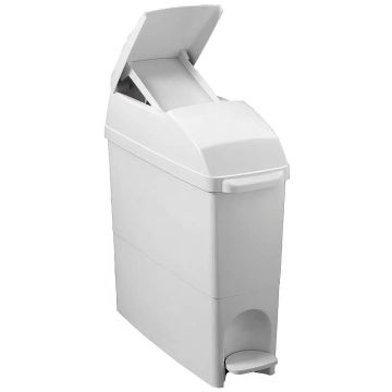 Poubelle hygiène féminine ABS blanche 15L à ouverture sans contact