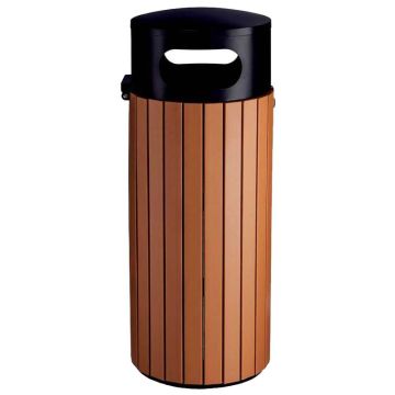 Corbeille extérieure aspect bois Brescia 60L