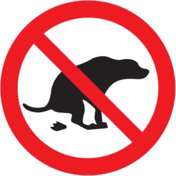 Panneau Interdiction déjection canine