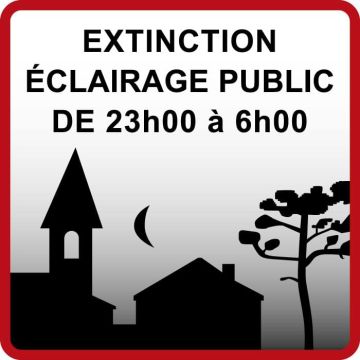 Panneau extinction de l'éclairage public