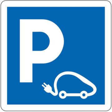 Panneau Place réservée à la recharge des véhicules électriques