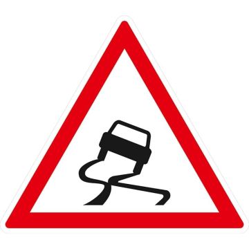 Panneau routier Chaussée Glissante