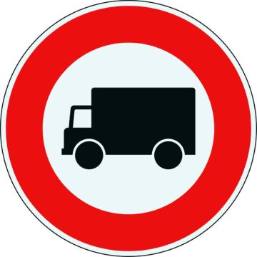 Panneau Interdiction véhicule transport marchandises B8