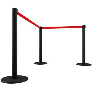 Poteau à sangle rétractable