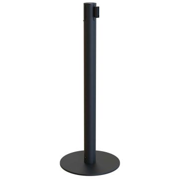 Poteau à sangle noir - Sangle 2 m