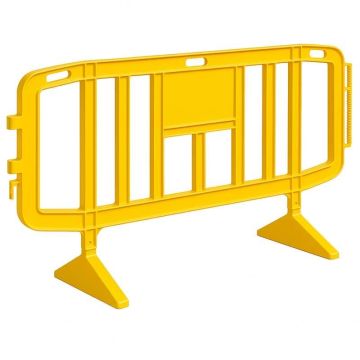 Barrière mobile plastique 198 cm - Jaune