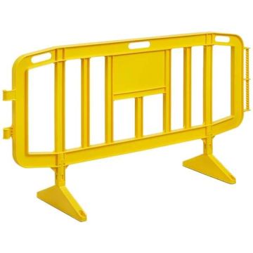 Barrière mobile plastique 198 cm - Jaune