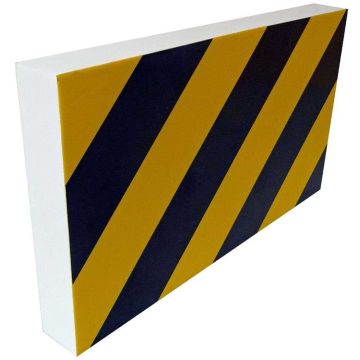 Plaque mousse adhésive - 350 X 200 mm - Noir / Jaune