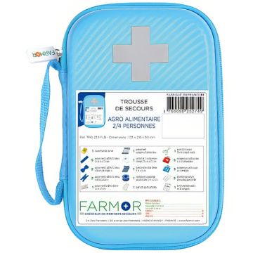 Trousse de secours agroalimentaire et restauration en PU bleu fluorescent imperméable Magequip
