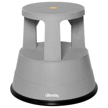 Tabouret plastique 2 marches - Noir