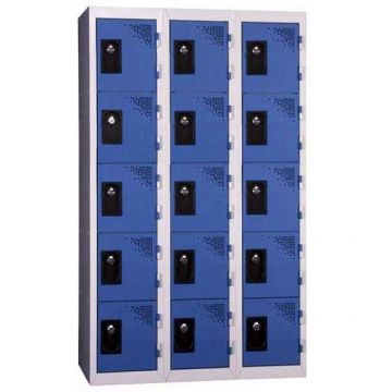 Vestiaire multicases - 5 cases/colonne - 3 colonnes