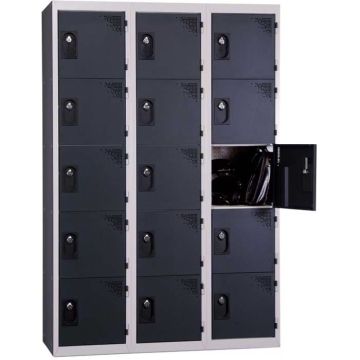 Vestiaire multicases - 5 cases/colonne - 3 colonnes