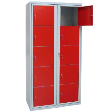 Armoire à casiers visitable (2 colonnes 5 cases)