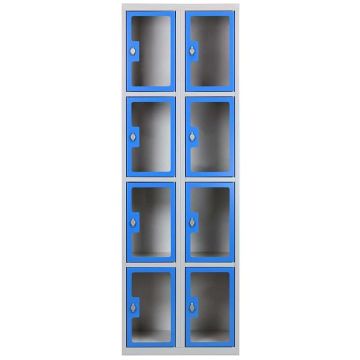 Armoire multi-casiers portes plexi