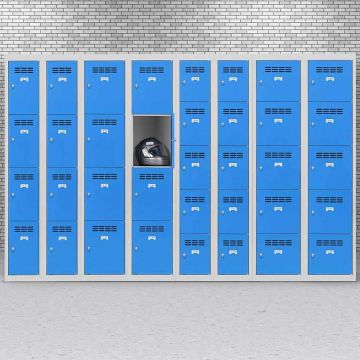 Armoire multicases 4 colonnes de 4 casiers 300 mm