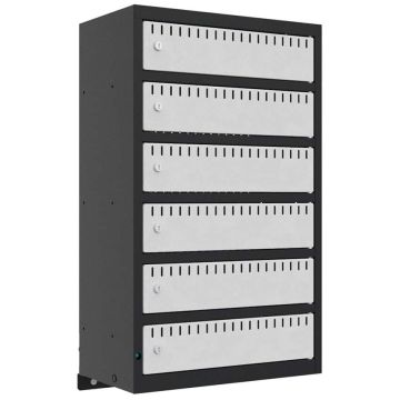 Armoire casiers recharge batterie vélos à poser - 9 cases