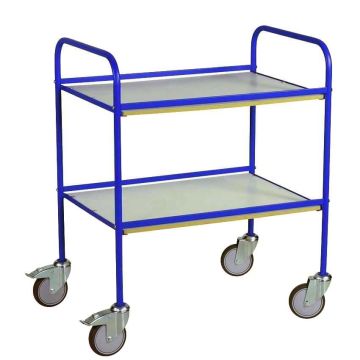 Chariot desserte double plateau
