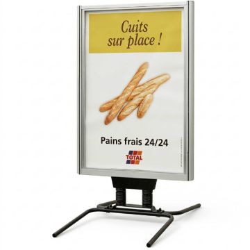 Panneau stop trottoir grand format - Pieds tube