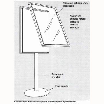Porte-affiche intérieur sur pied