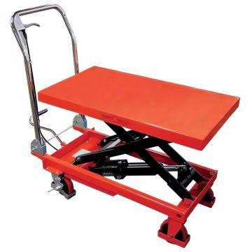 Table élévatrice manuelle 300 kg à plateau acier époxy